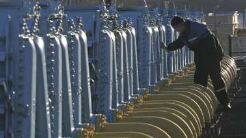 A Belarusian worker on duty at a gas compressor station of the Yamal-Europe pipeline near Nesvizh, some 130 km (81 miles) southwest of the capital Minsk, Belarus, Dec. 29, 2006. 