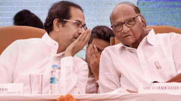 Maharashtra Chief Minister Uddhav Thackeray with NCP chief Sharad Pawar at a seminar on sugarcane farming, in Pune.