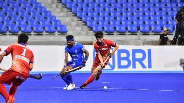 A still from India vs Japan match at the hockey Asia Cup 