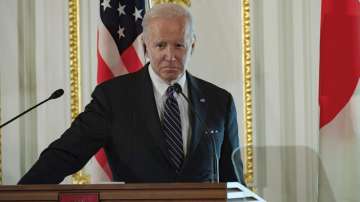 US President Joe Biden attends a press conference at Akasaka Palace state guest house in Tokyo Monday, May 23, 2022. 