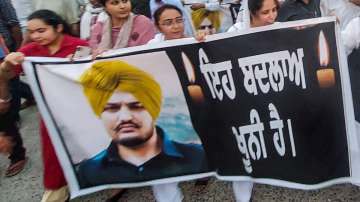 Protest march in Mansa against the killing of Punjabi singer Shubhdeep Singh aka Sidhu Moose Wala.
