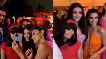 Aishwarya Rai Bachchan, Aaradhya and Eva Longoria at L'oreal after party. 