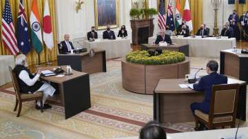 President Joe Biden speaks during the Quad summit in the East Room of the White House, Friday, Sept. 24, 2021, in Washington. 