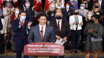 Canada's Prime Minister Justin Trudeau announces new gun control legislation in Ottawa, Ontario. 