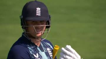 Jason Roy after getting out in the 1st ODI between England & Netherlands