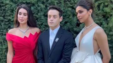 Yasmine Sabri, Rami Malek and Deepika Padukone