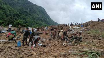 Massive landslide triggered by incessant rains caused damage to Tupul station building of ongoing Jiribam – Imphal new line project.? Landslide also stuck the track formation, camps of construction workers.?
?