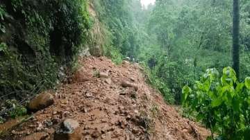 Meghalaya rains, Meghalaya rainfall, Meghalaya, Heavy rainfall triggers landslide