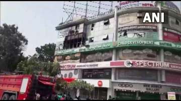 Visual of the building in Ahmedabad where the fire broke out