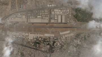 A satellite photo taken by Planet Labs Inc over Kabul international airport.