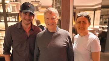 Mahesh Babu and Namrata Shirodkar with Bill Gates