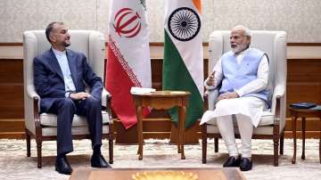 PM Narendra Modi with Iran’s Foreign Minister Hossein Amir-Abdollahian