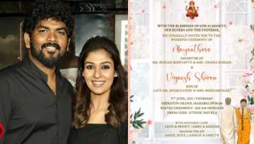 Nayanthara and Vignesh Shivan's beautiful wedding invite goes viral a day before their wedding. Seen
