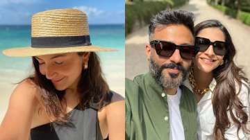 Anushka Sharma, Sonam Kapoor and Anand Ahuja