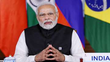 Prime Minister Narendra Modi attends the 14th ‘BRICS Summit’ through a video conference in New Delhi