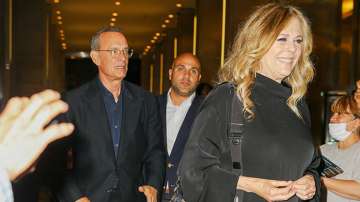 Tom Hanks yells at fans after wife Rita Wilson trips