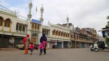 An almost deserted street at the Shakti Nagar area amid restrictions, following the murder of tailor Kanhaiya Lal, in Udaipur