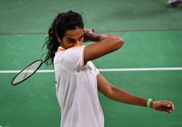  PV Sindhu beat Mahoor Shahzad in women's singles. The champion Indian shuttler won 21-7 21-6.