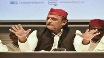 Samajwadi Party President Akhilesh Yadav addresses a press conference, at party office in Lucknow, Tuesday, July 5, 2022.