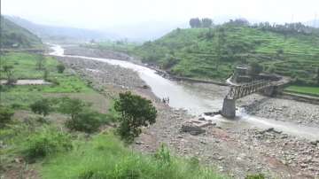Jammu and Kashmir, Heavy rainfall flash floods damage foot over bridge in Rajouri, latest weather up