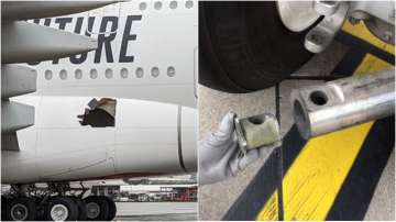 emirates flight, hole in emirates flight