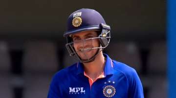 Shubman Gill during first ODI vs WI.