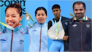 Indian weightlifters were om a roll on Day 2 of CWG 2022.