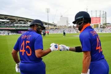 Rohit and Dhawan stitched together an unbeaten partnership of 114 runs.