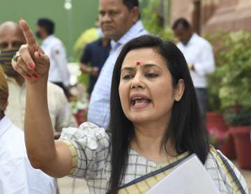 TMC MP Mahua Moitra at Parliament House.