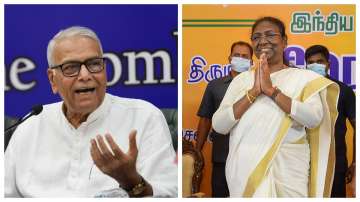 Opposition's Presidential candidate Yashwant Sinha and NDA's pick Droupadi Murmu.