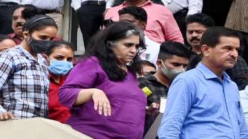 Social activist Teesta Setalvad being produced at Metropolitan Magistrate court in Ahmedabad.