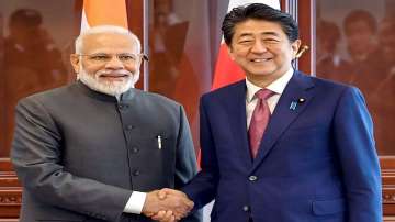 PM Modi with former Japan PM Shinzo Abe on the sidelines of 5th Eastern Economic Forum, at Vladivostok, Russia. The former PM Shinzo Abe has died after being shot during a campaign speech, on Friday, July 8, 2022.