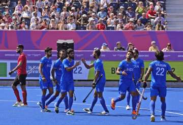 A still from India vs Canada hockey match.