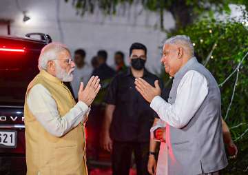 Prime Minister Narendra Modi met him and congratulated him on his victory with resounding support across party lines, and said it was a proud moment for India to have a "kisan putra" (farmer's son) as vice president.