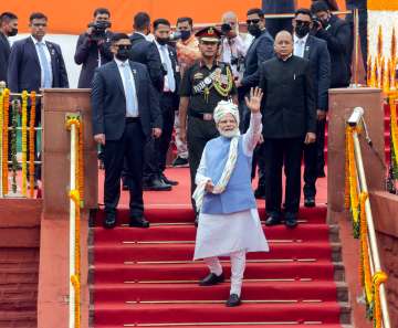 Prime Minister Narendra Modi ahead of the Independence Day speech