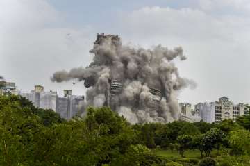 Both towers were brought down with 3,700kg explosives.  