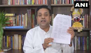 BJP's national spokesperson Sambit Patra "exposed" a document belonging to the Delhi government