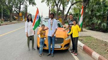 A youth from Gujarat spent Rs 2 lakhs to revamp his car on the theme of Har Ghar Tiranga