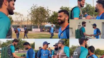 PCB shared a video of Indian cricketers meeting with Shaheen Afridi.