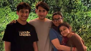 Mahesh Babu, Namrata Shirodkar, Gautam Ghattamaneni and Sitara 