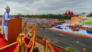 PM Modi addresses the nation from the ramparts of Red Fort on the occasion of Independence Day 2022.