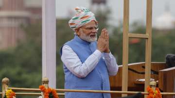 Prime Minister Narendra Modi during Independence Day celebrations at Red Fort.