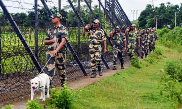 BSF Jawans patrolling the border region