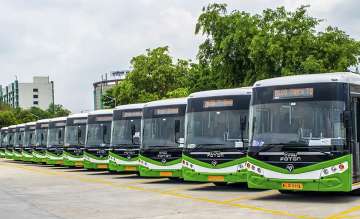 Kejriwal launches 97 electric buses in Delhi, says 300 such will ply on roads by September