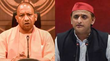 UP CM Yogi Adityanath (left) and SP chief Akhilesh Yadav (right)