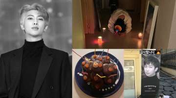 BTS RM birthday celebration at midnight