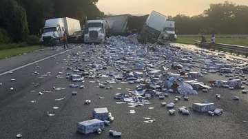 Beer spills on highway