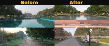 Before and after photos of Delhi's Central Vista