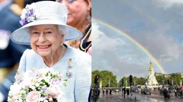 RIP Queen Elizabeth II: Rainbow rises over Buckingham 