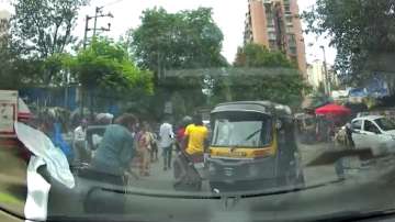 Car runs over several people in Mumbai's Ghatkopar.